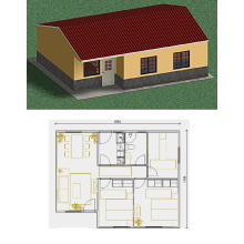 72 M2 Prefab Casa para Casa Social na Venezuela